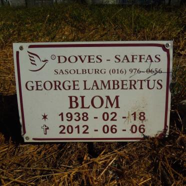 BLOM George Lambertus 1938-2012