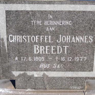 BREEDT Christoffel Johannes 1905-1977