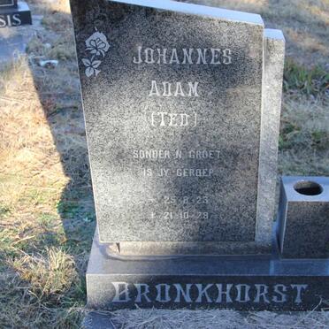 BRONKHORST Johannes Adam 1923-1978