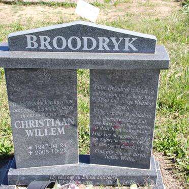 BROODRYK Christiaan Willem 1947-2005