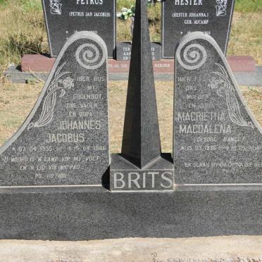 BRITS Johannes Jacobus 1935-1986 &amp; Magrietha Magdalena RANCE 1936-2014