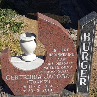 BURGER Colyn 1922-1988 &amp; Gertruida Jacoba 1924-2001