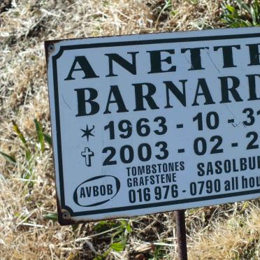 BARNARD Anette 1963-2003