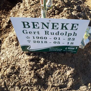 BENEKE Gert Rudolph 1960-2018