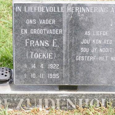 BEZUIDENHOUT Frans E. 1922-1995