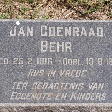 BEHR Jan Coenraad 1916-1961