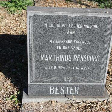 BESTER Marthinus Rensburg 1924-1975