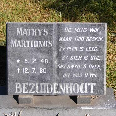 BEZUIDENHOUT Mathys Marthinus 1948-1980