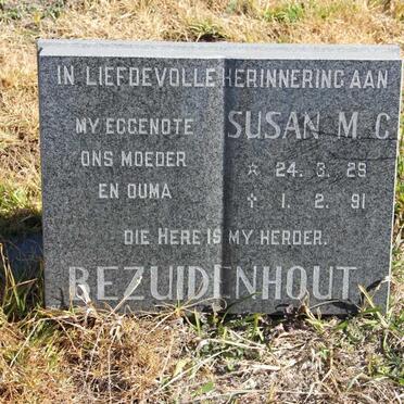 BEZUIDENHOUT Susan M.C. 1929-1991
