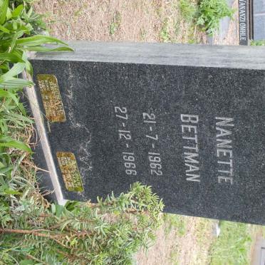 BETTMAN Nanette 1962-1966