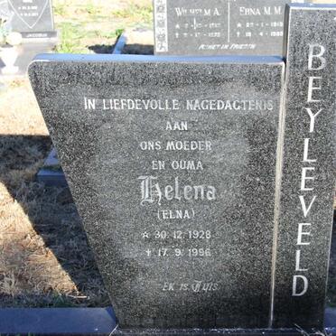 BEYLEVELD Abraham Jacobus 1925-1978 &amp; Helena 1928-1996