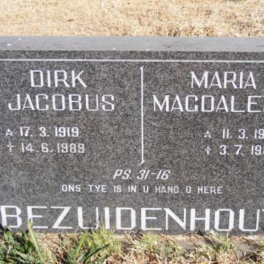 BEZUIDENHOUT Dirk Jacobus 1919-1989 &amp; Maria Magdalena 1920-1980