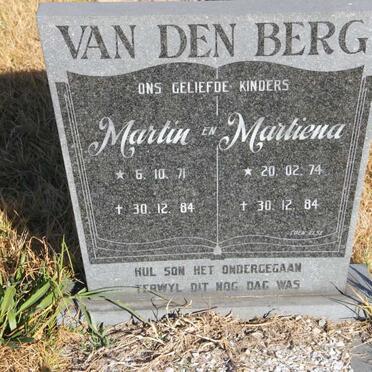 BERG Martin, van den 1971-1984 :: VAN DEN BERG Martiena 1974-1984