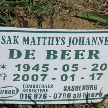 BEER Isak Matthys Johannes, de 1945-2007
