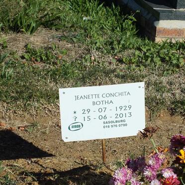BOTHA Jeanette Conchita 1929-2013