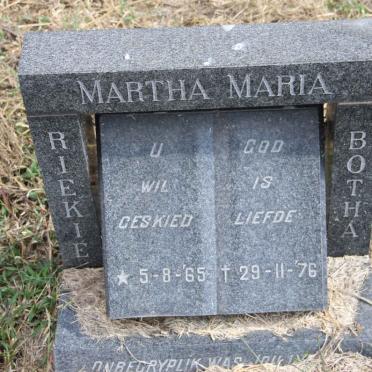 BOTHA Martha Maria 1965-1976