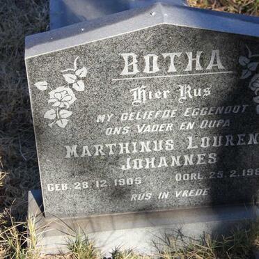 BOTHA Marthinus Lourens Johannes 1905-1980