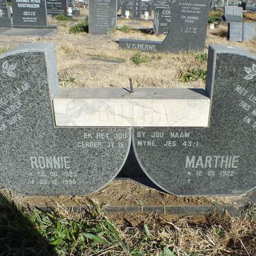 BOTHA Ronnie 1925-1990 &amp; Marthie 1922-