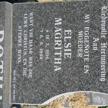 BOTHA Elsie Magritha 1956-1998