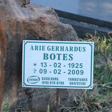 BOTES Arie Gerhardus 1925-2009