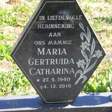 BOTHA Christoffel Daniel Jacobus 1938-1988 &amp; Maria Gertruida Catharina 1940-2010