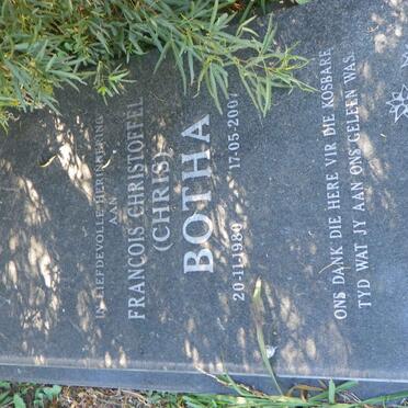 BOTHA Francois Christoffel 1980-2007