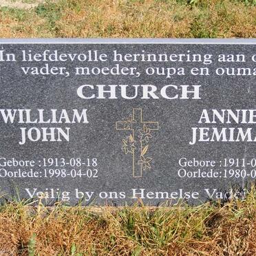 CHURCH William John 1913-1998 &amp; Annie Jemima 1911-1980
