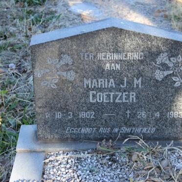 COETZER Maria J.M. 1902-1983