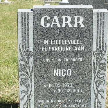 CARR Nico 1973-1990