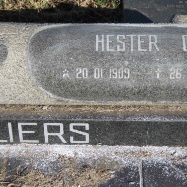 CILLIERS Balthazar J. 1913-1985 &amp; Hester C. 1909-1988