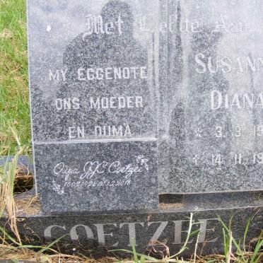 COETZEE J.J.C. 1928-2016 &amp; Susanna Diana 1930-1995