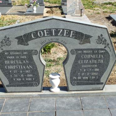 COETZEE Hercules Christiaan 1917-1989 &amp; Cornelia Elizabeth OOSTHUYSEN 1916-2002