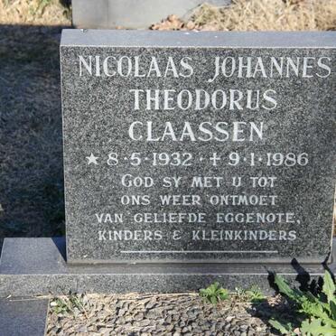 CLAASSEN Nicolaas Johannes Theodorus 1932-1986