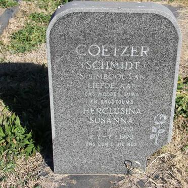 COETZER Herclusina Susanna, SCHMIDT 1910-1990