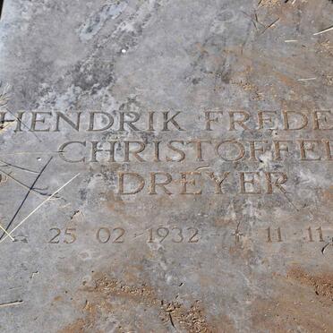 DREYER Hendrik Frederik Christoffel 1932-1981