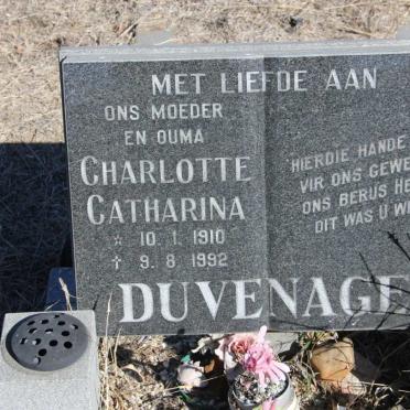 DUVENAGE Charlotte Catharina 1910-1992