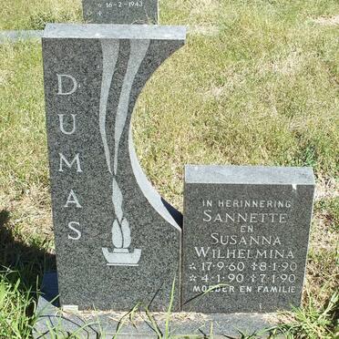 DUMAS Sannette 1960-1990 :: DUMAS Susanna Wilhelmina 1990-1990
