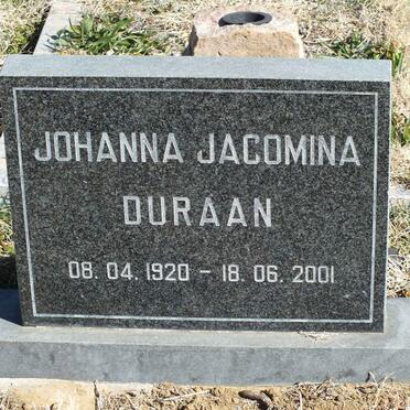 DURAAN Johanna Jacomina 1920-2001