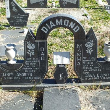 DIAMOND Daniel Andries 1924-2002 &amp; Anna Cornelia 1926-1987