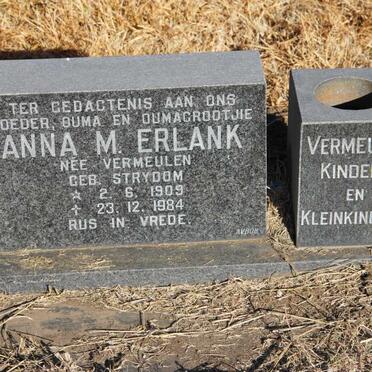 ERLANK Anna M. voorheen VERMEULEN nee STRYDOM 1909-1984