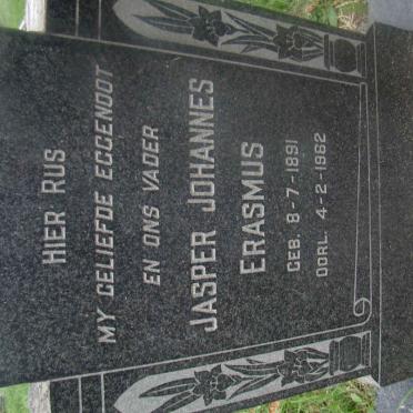 ERASMUS Jasper Johannes 1891-1962