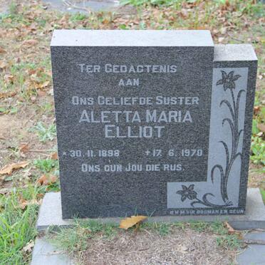 ELLIOT Aletta Maria 1898-1970