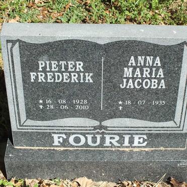 FOURIE Pieter Frederik 1928-2010 &amp; Anna Maria Jacoba 1935-