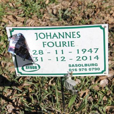 FOURIE Johannes 1947-2014