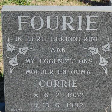 FOURIE Corrie 1933-1992
