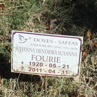 FOURIE Johanna Hendrika Susanna 1920-2011