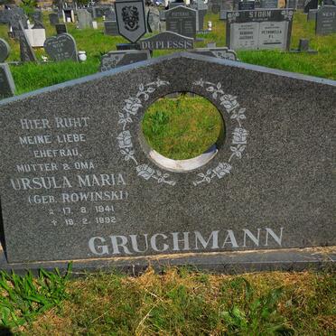 GRUCHMANN Ursula Maria nee ROWINSKI 1941-1992