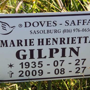GILPIN Marie Henrietta 1935-2009