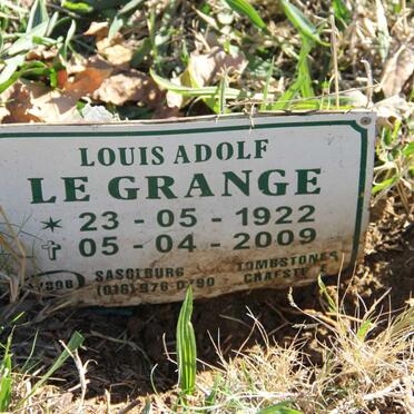 GRANGE Louis Adolf, le 1922-2009