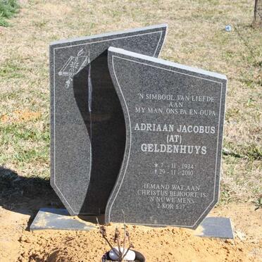 GELDENHUYS Adriaan Jacobus 1934-2010
